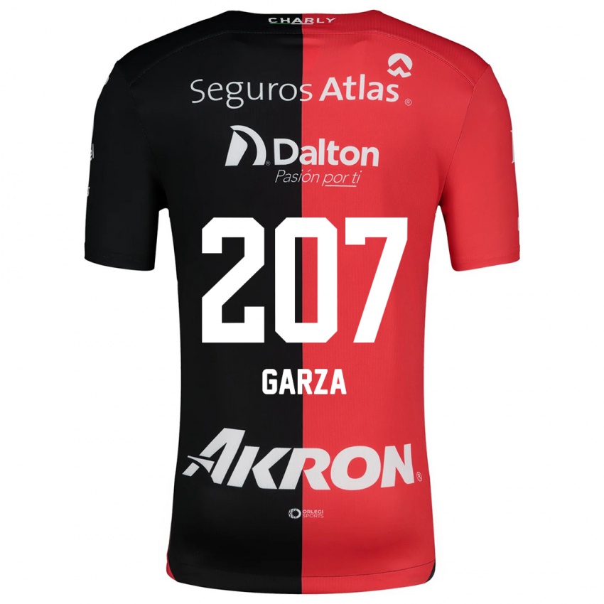 Niño Camiseta Rodolfo Garza #207 Negro Rojo 1ª Equipación 2024/25 La Camisa Chile