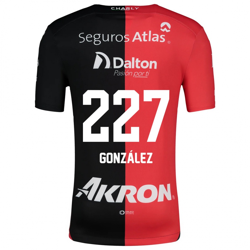 Niño Camiseta Rodolfo González #227 Negro Rojo 1ª Equipación 2024/25 La Camisa Chile