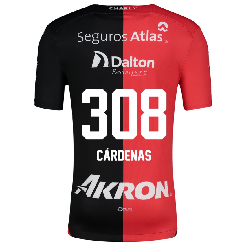 Niño Camiseta Rodrigo Cárdenas #308 Negro Rojo 1ª Equipación 2024/25 La Camisa Chile