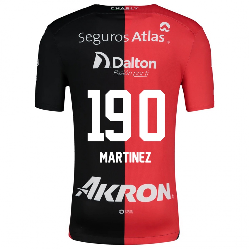 Niño Camiseta Luis Carlos Martínez #190 Negro Rojo 1ª Equipación 2024/25 La Camisa Chile