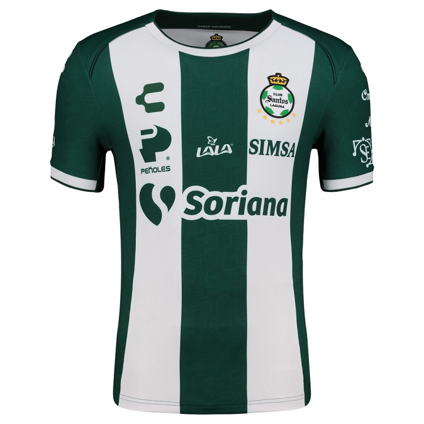 Niño Camiseta Harold Preciado #0 Verde Blanco 1ª Equipación 2024/25 La Camisa Chile