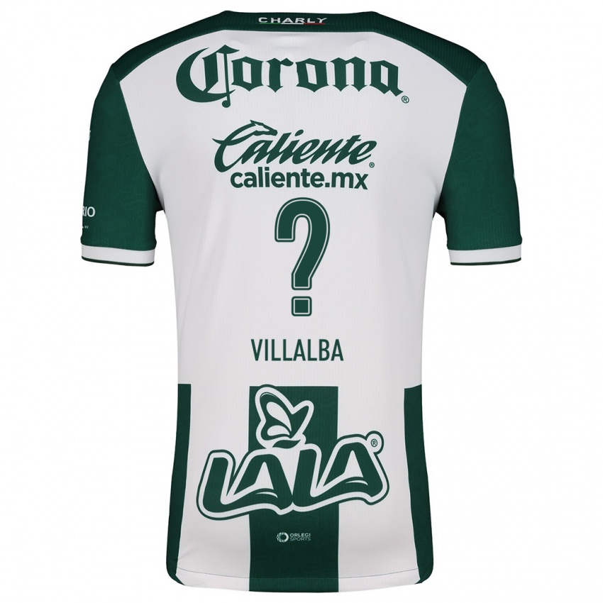 Niño Camiseta Fran Villalba #0 Verde Blanco 1ª Equipación 2024/25 La Camisa Chile