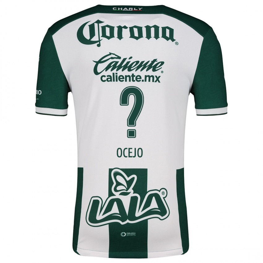 Niño Camiseta Jesús Ocejo #0 Verde Blanco 1ª Equipación 2024/25 La Camisa Chile