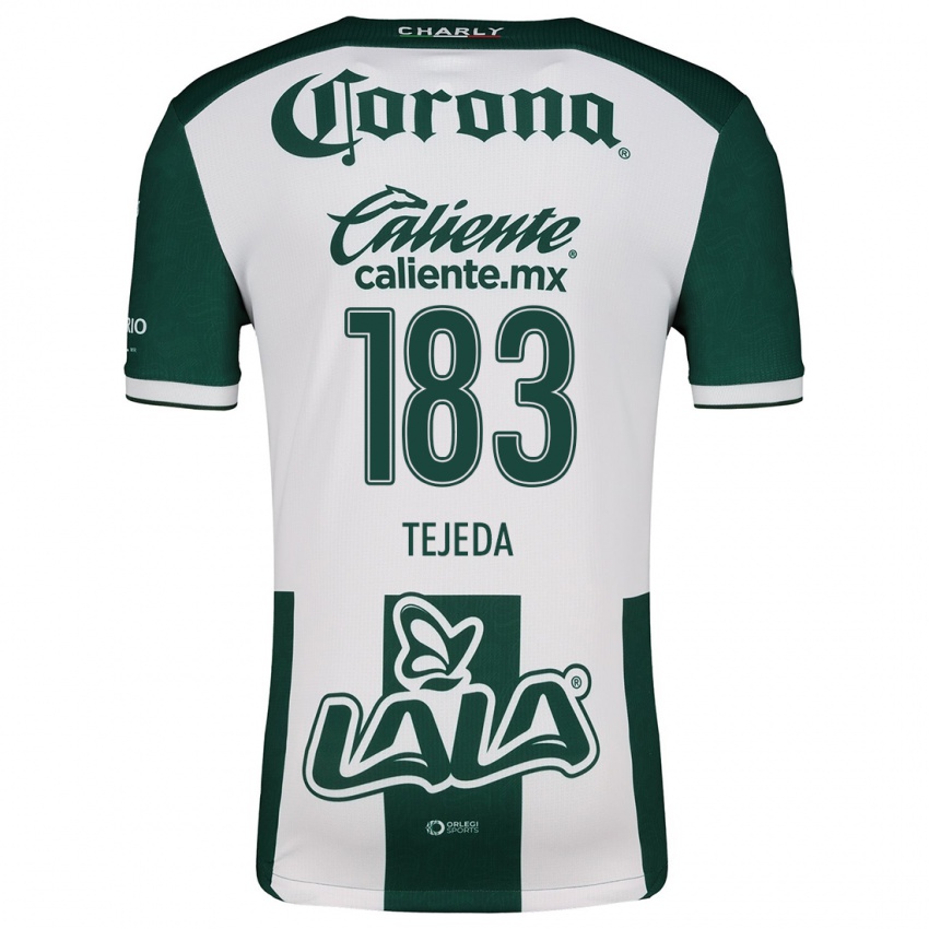 Niño Camiseta Juan Tejeda #183 Verde Blanco 1ª Equipación 2024/25 La Camisa Chile