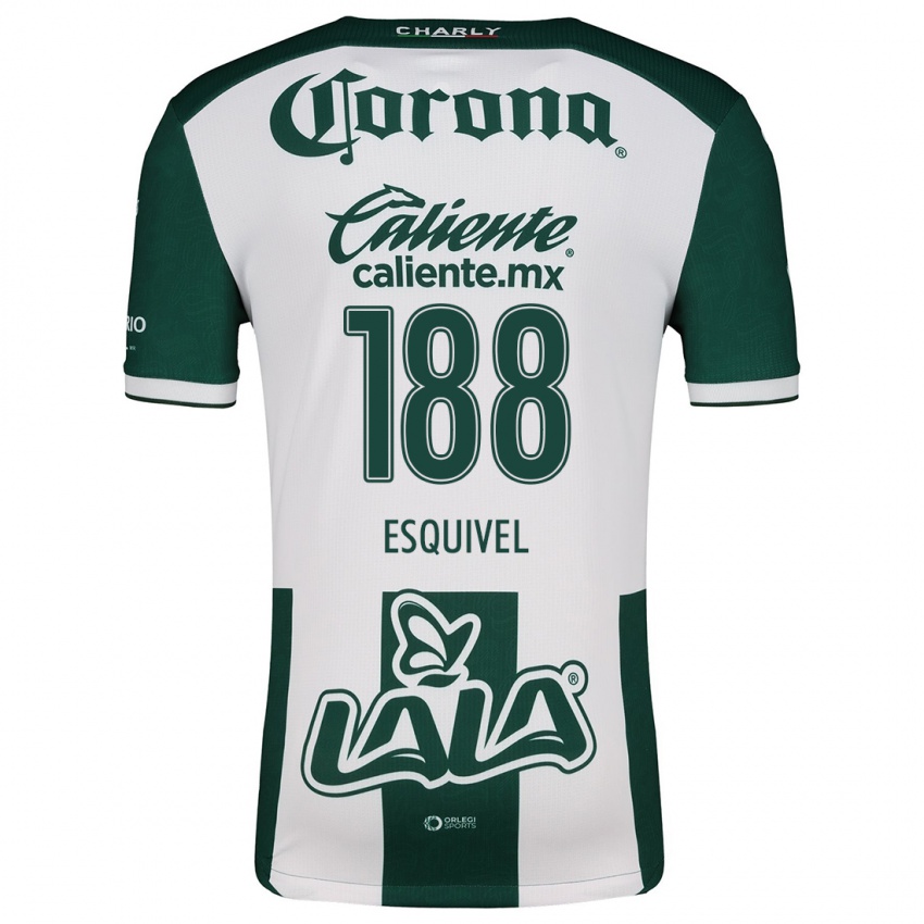 Niño Camiseta Bruno Esquivel #188 Verde Blanco 1ª Equipación 2024/25 La Camisa Chile