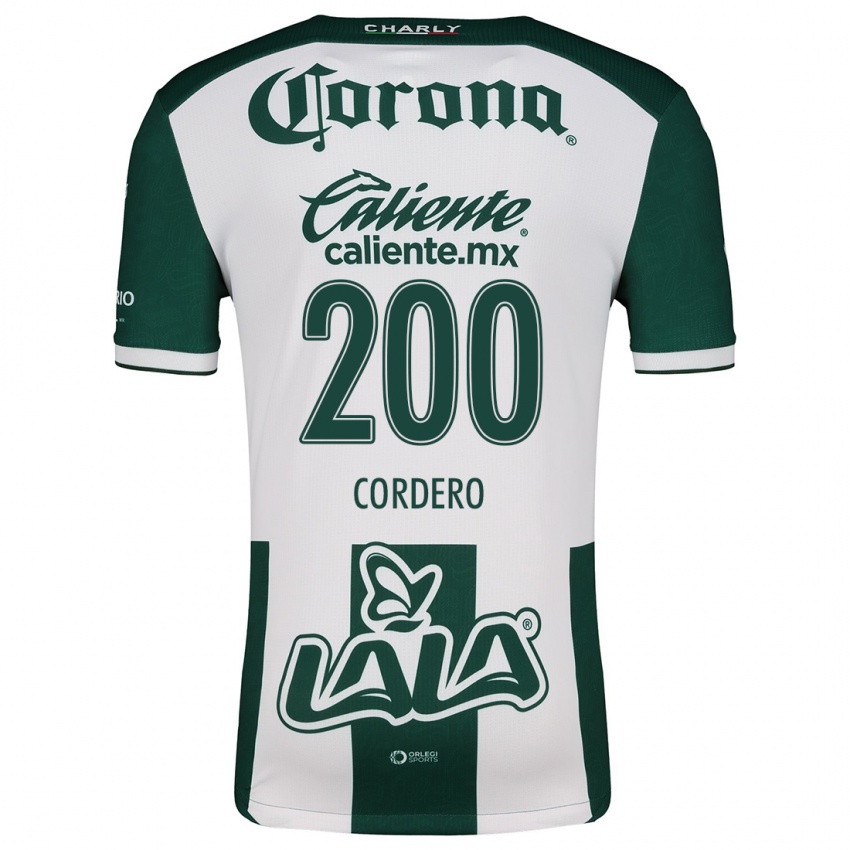 Niño Camiseta Mario Cordero #200 Verde Blanco 1ª Equipación 2024/25 La Camisa Chile