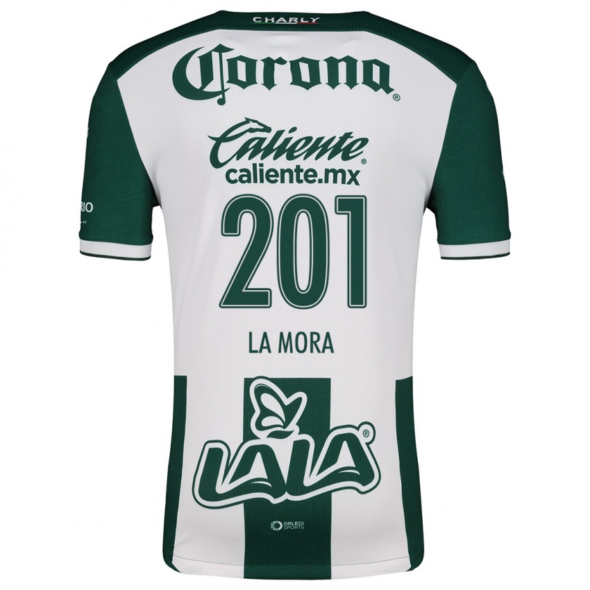 Niño Camiseta Luis De La Mora #201 Verde Blanco 1ª Equipación 2024/25 La Camisa Chile