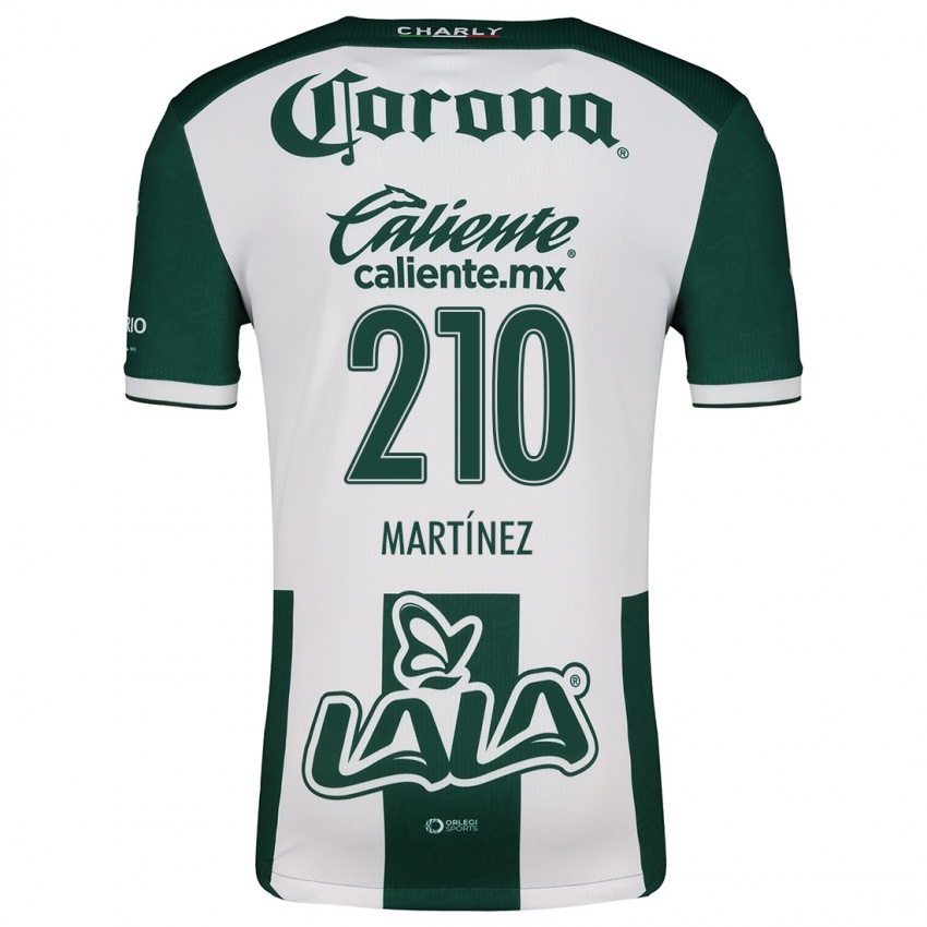 Niño Camiseta André Martínez #210 Verde Blanco 1ª Equipación 2024/25 La Camisa Chile