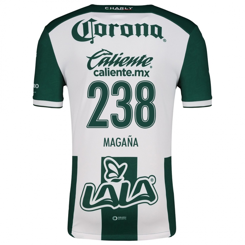 Niño Camiseta Emilio Magaña #238 Verde Blanco 1ª Equipación 2024/25 La Camisa Chile