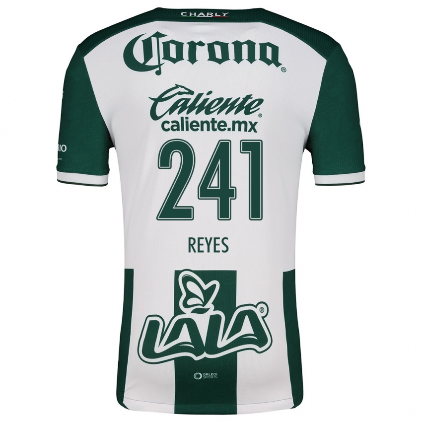 Niño Camiseta Julio Reyes #241 Verde Blanco 1ª Equipación 2024/25 La Camisa Chile