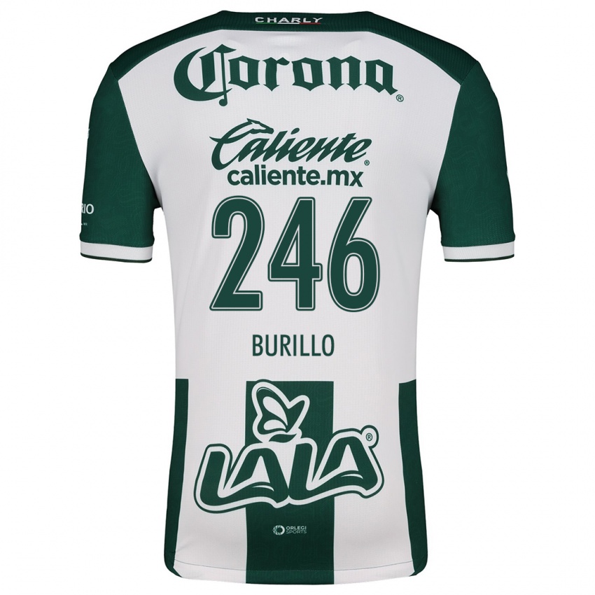 Niño Camiseta Juan Burillo #246 Verde Blanco 1ª Equipación 2024/25 La Camisa Chile