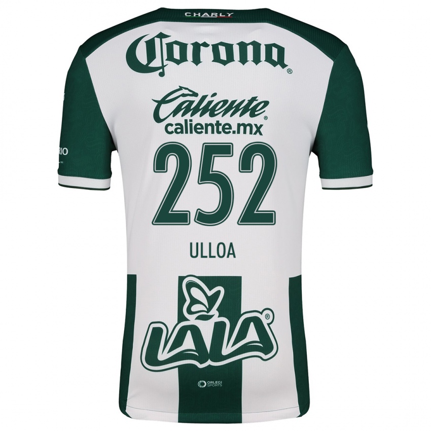 Niño Camiseta José Ulloa #252 Verde Blanco 1ª Equipación 2024/25 La Camisa Chile