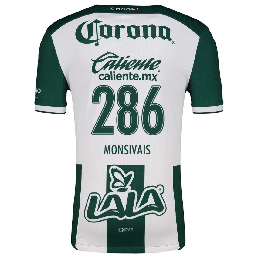 Niño Camiseta Giovani Monsivais #286 Verde Blanco 1ª Equipación 2024/25 La Camisa Chile