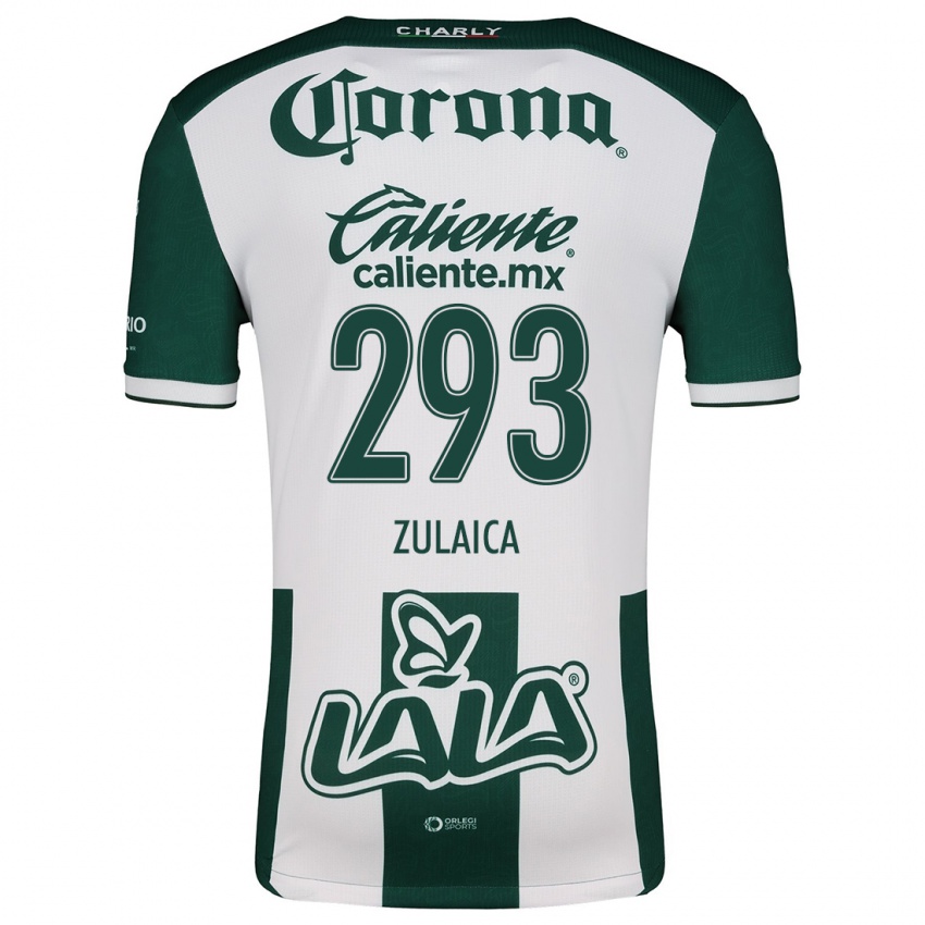 Niño Camiseta José Zulaica #293 Verde Blanco 1ª Equipación 2024/25 La Camisa Chile