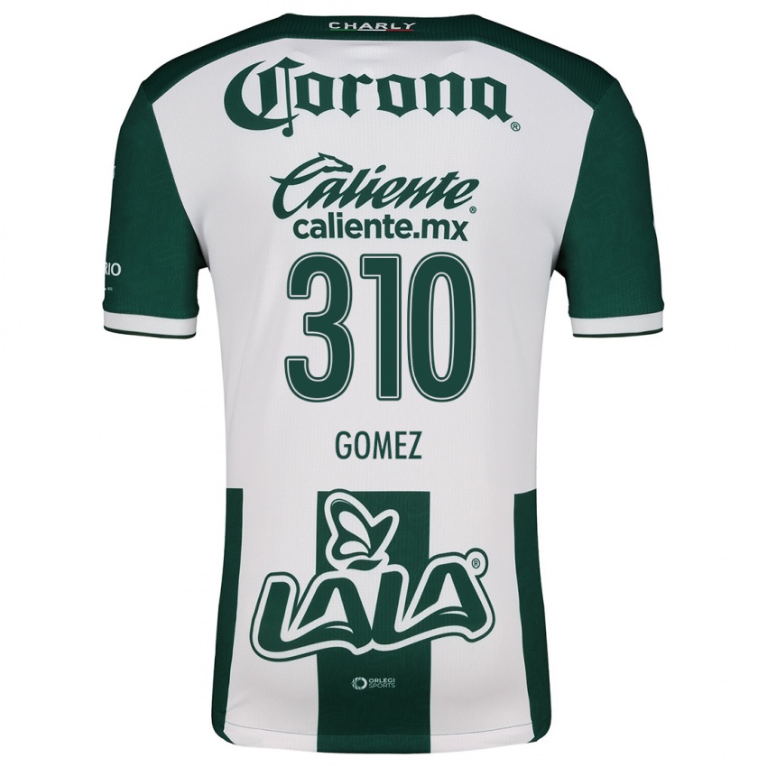 Niño Camiseta Luis Gómez #310 Verde Blanco 1ª Equipación 2024/25 La Camisa Chile