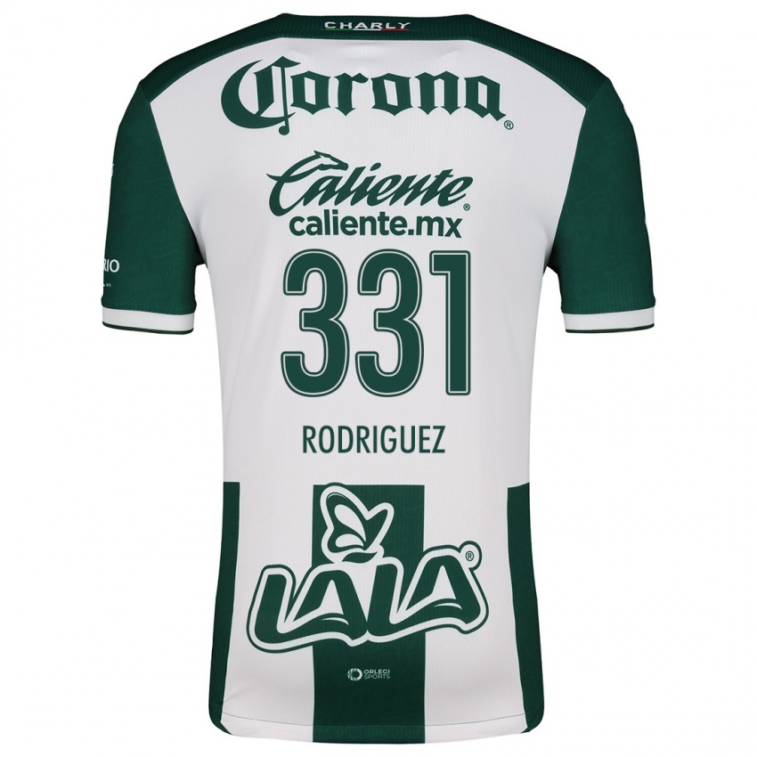 Niño Camiseta Juan Rodríguez #331 Verde Blanco 1ª Equipación 2024/25 La Camisa Chile