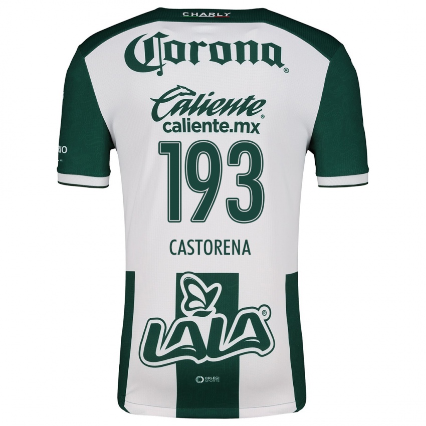 Niño Camiseta Damián Castorena #193 Verde Blanco 1ª Equipación 2024/25 La Camisa Chile