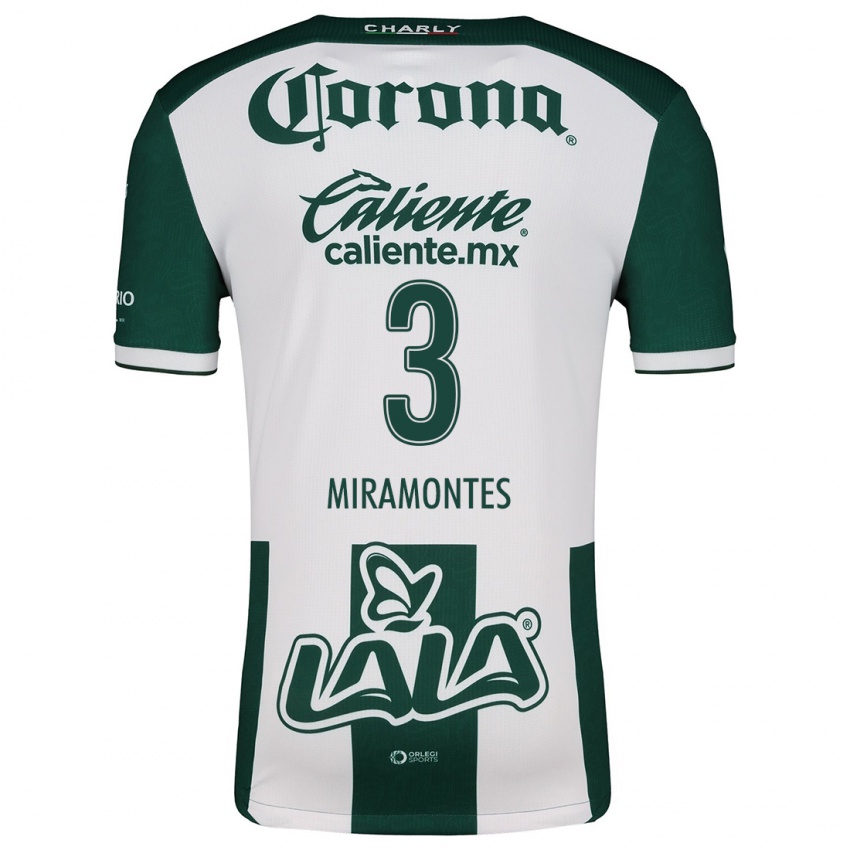 Niño Camiseta Natalia Miramontes #3 Verde Blanco 1ª Equipación 2024/25 La Camisa Chile