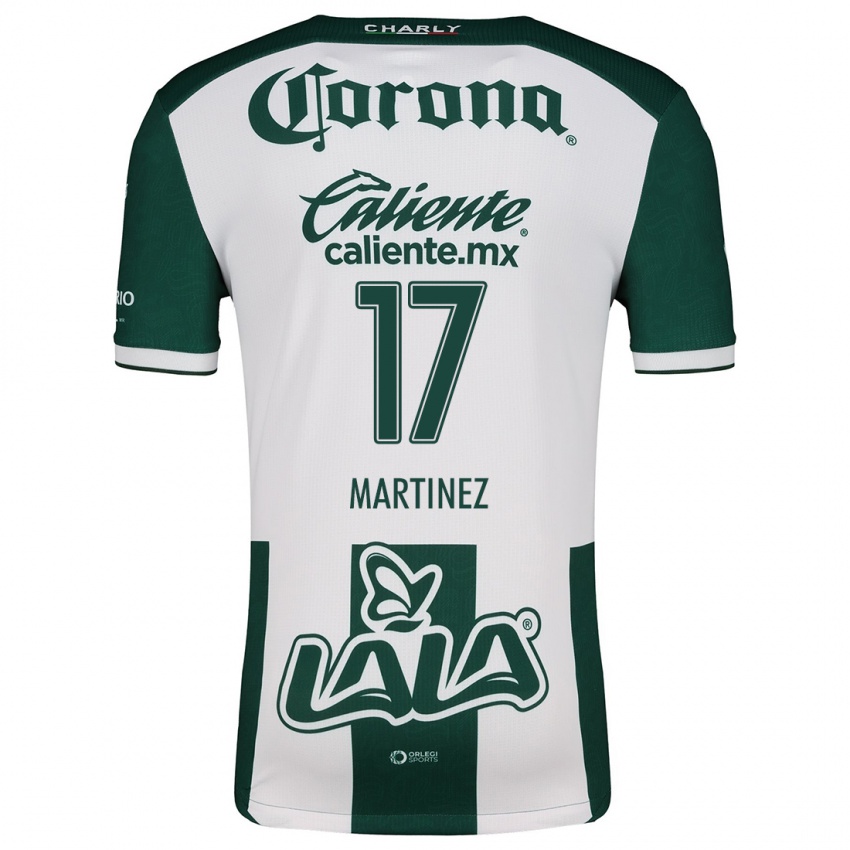 Niño Camiseta Marianne Martínez #17 Verde Blanco 1ª Equipación 2024/25 La Camisa Chile