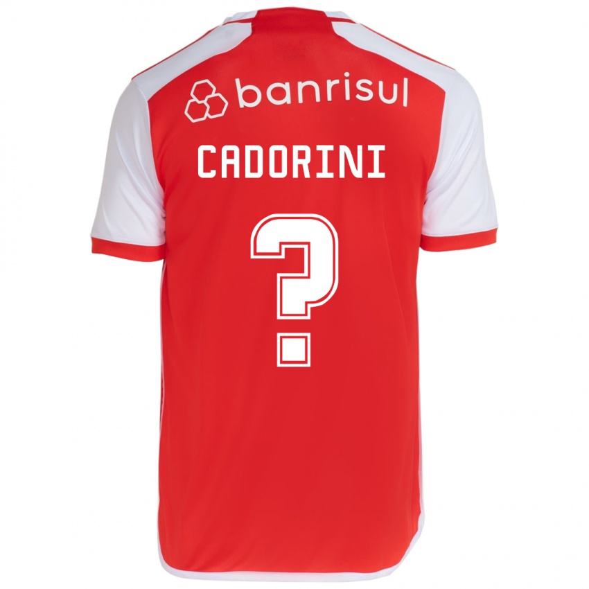 Niño Camiseta Matheus Cadorini #0 Rojo Blanco 1ª Equipación 2024/25 La Camisa Chile