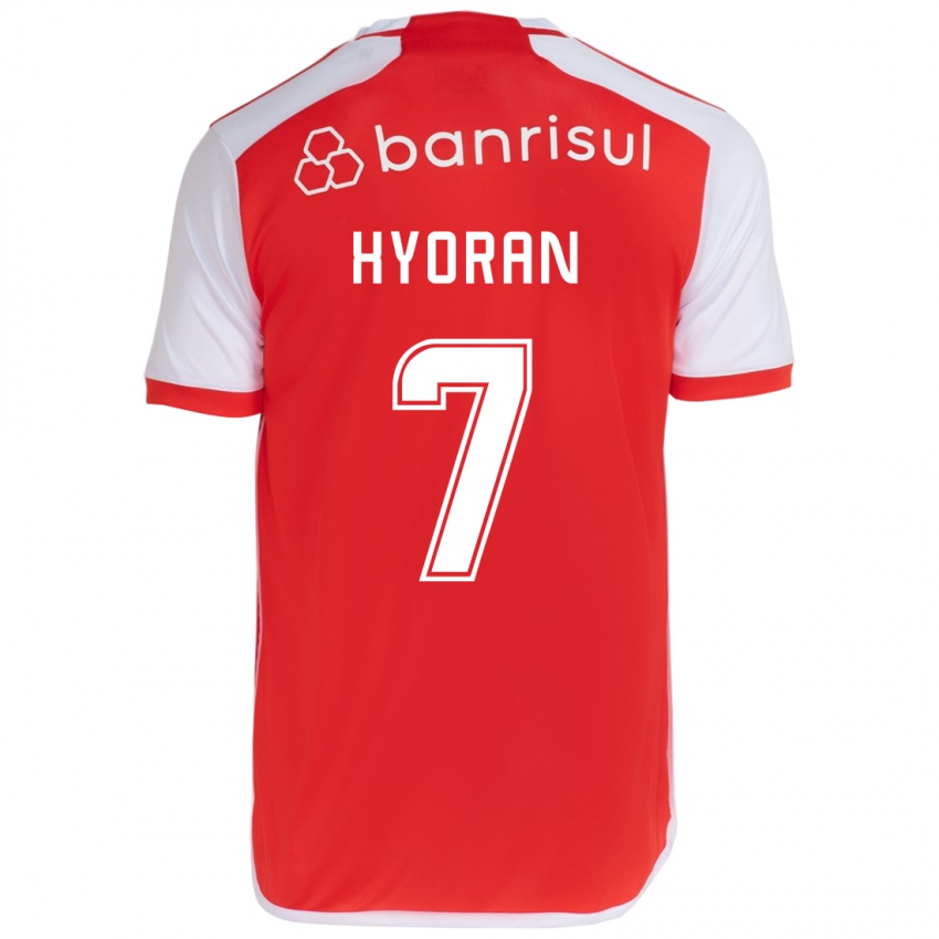 Niño Camiseta Hyoran #7 Rojo Blanco 1ª Equipación 2024/25 La Camisa Chile