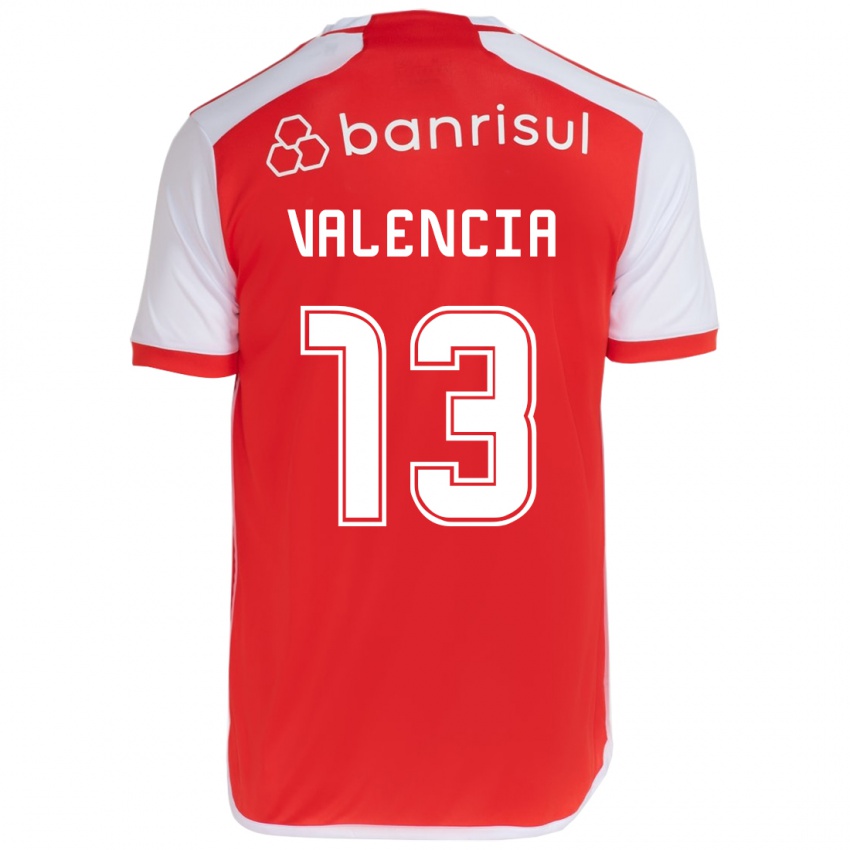 Niño Camiseta Enner Valencia #13 Rojo Blanco 1ª Equipación 2024/25 La Camisa Chile