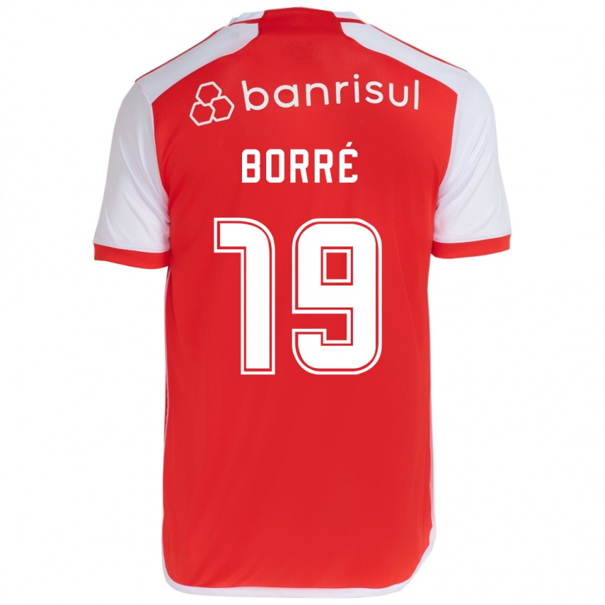 Niño Camiseta Rafael Borré #19 Rojo Blanco 1ª Equipación 2024/25 La Camisa Chile