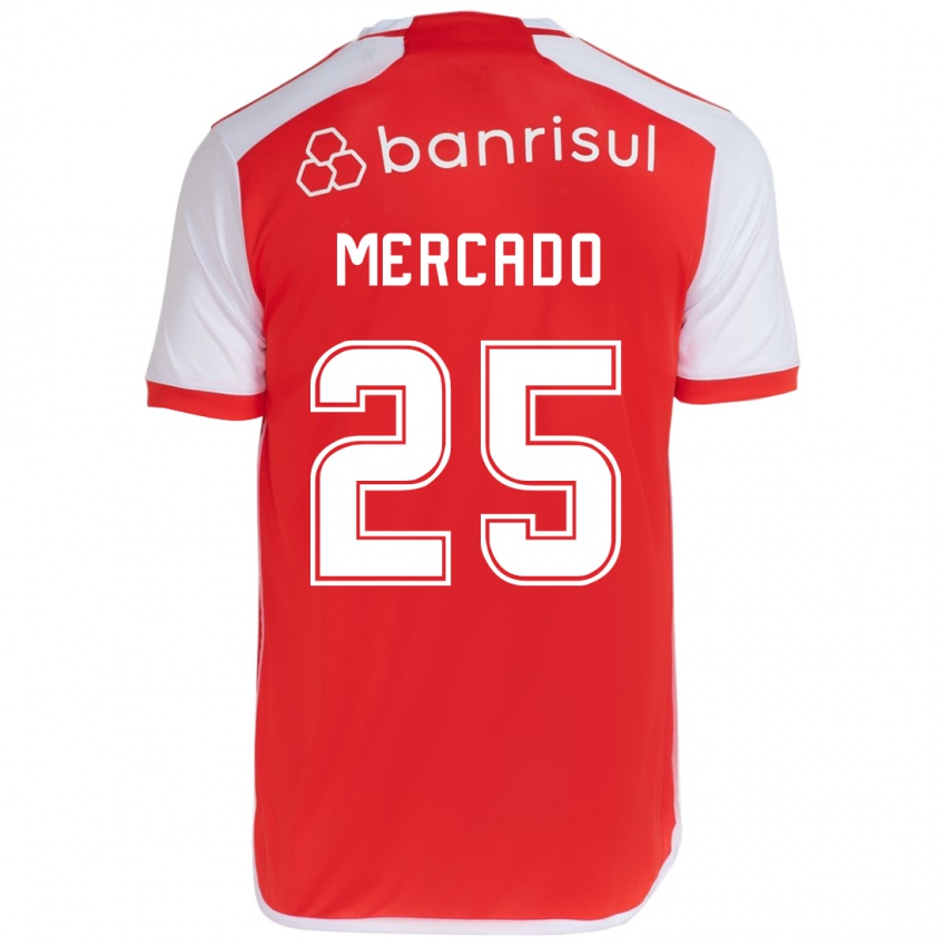 Niño Camiseta Gabriel Mercado #25 Rojo Blanco 1ª Equipación 2024/25 La Camisa Chile