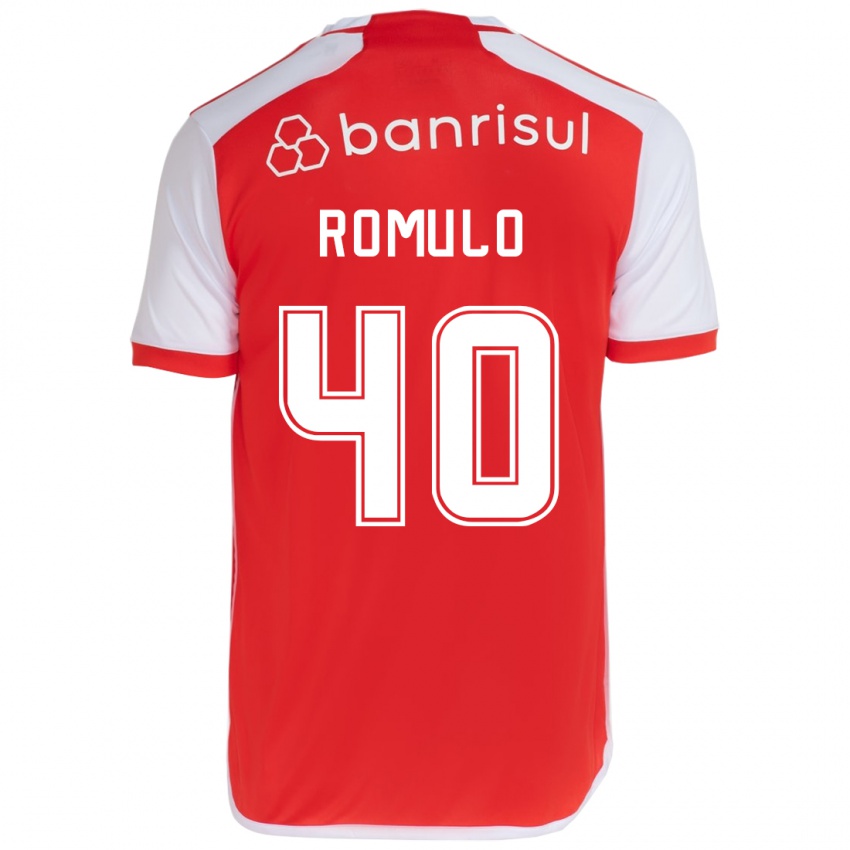 Niño Camiseta Rômulo #40 Rojo Blanco 1ª Equipación 2024/25 La Camisa Chile