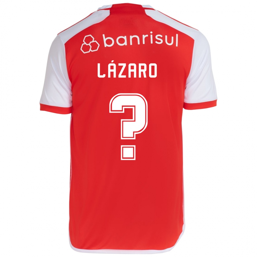 Niño Camiseta Lázaro #0 Rojo Blanco 1ª Equipación 2024/25 La Camisa Chile