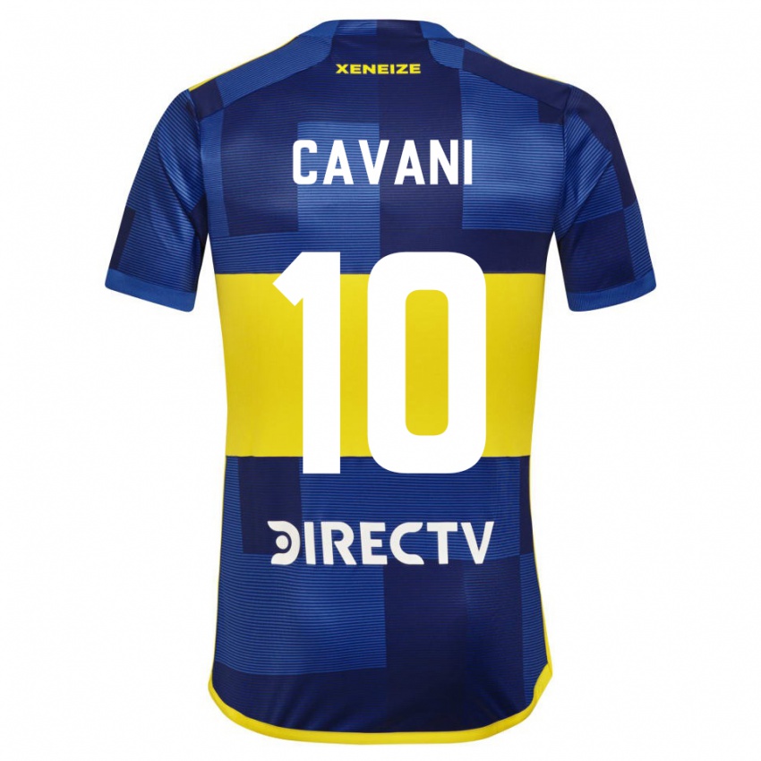 Niño Camiseta Edinson Cavani #10 Azul Amarillo 1ª Equipación 2024/25 La Camisa Chile