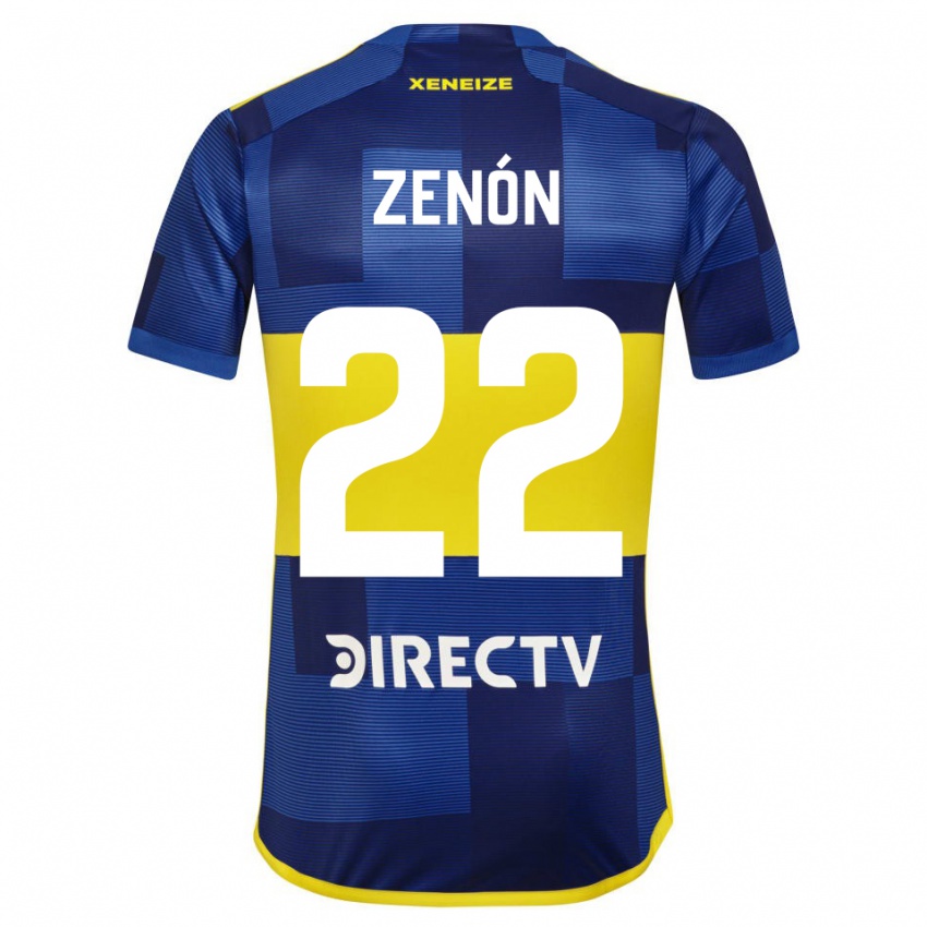 Niño Camiseta Kevin Zenón #22 Azul Amarillo 1ª Equipación 2024/25 La Camisa Chile