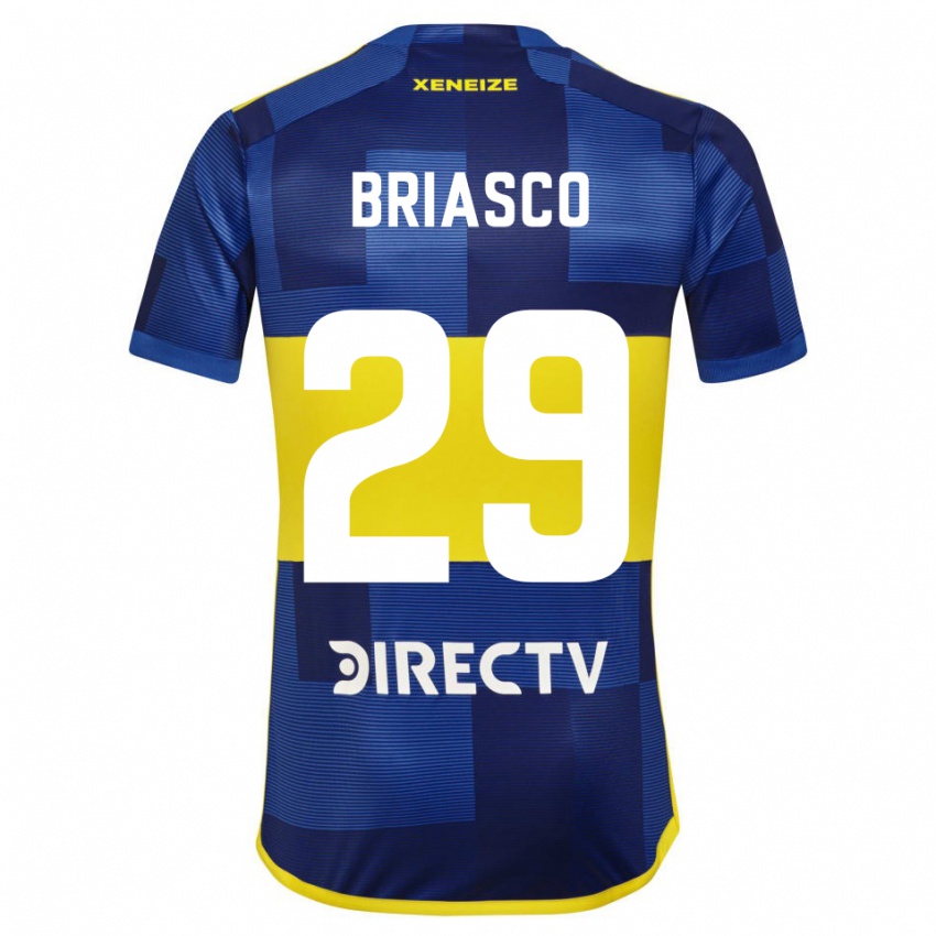 Niño Camiseta Norberto Briasco #29 Azul Amarillo 1ª Equipación 2024/25 La Camisa Chile