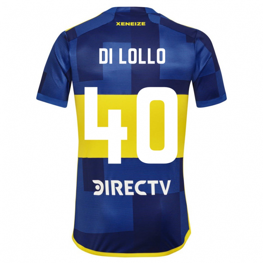 Niño Camiseta Lautaro Di Lollo #40 Azul Amarillo 1ª Equipación 2024/25 La Camisa Chile