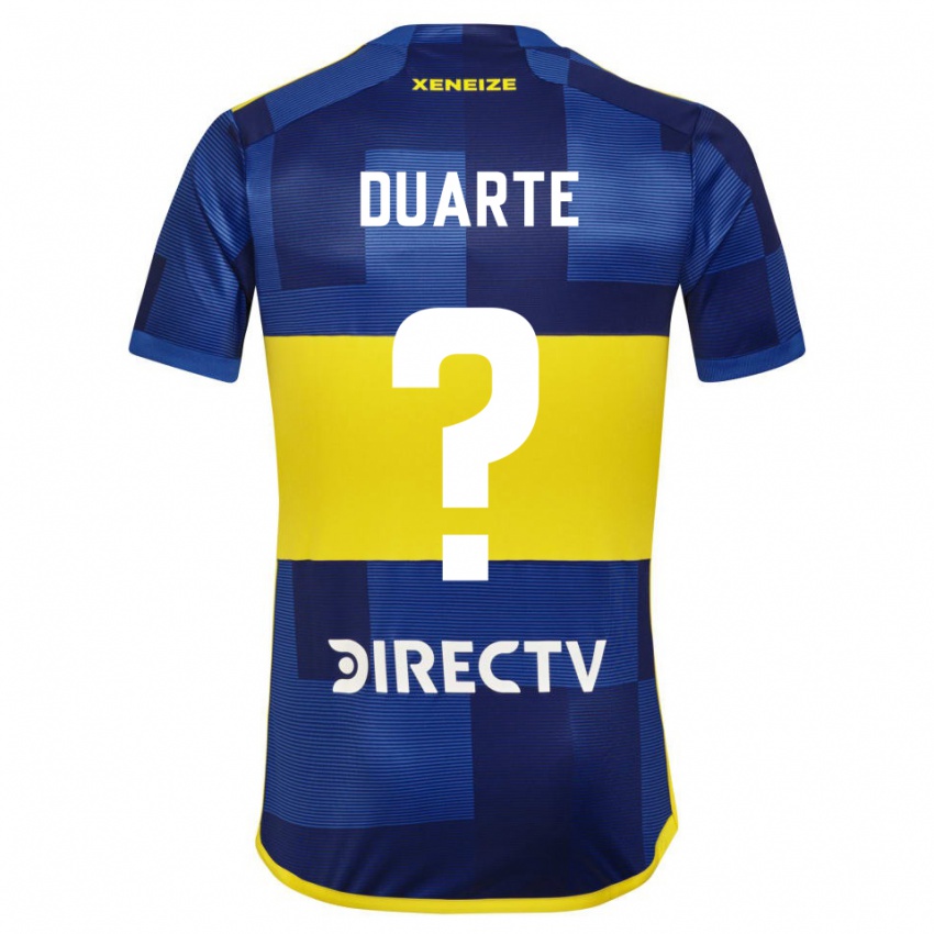 Niño Camiseta Kevin Duarte #0 Azul Amarillo 1ª Equipación 2024/25 La Camisa Chile