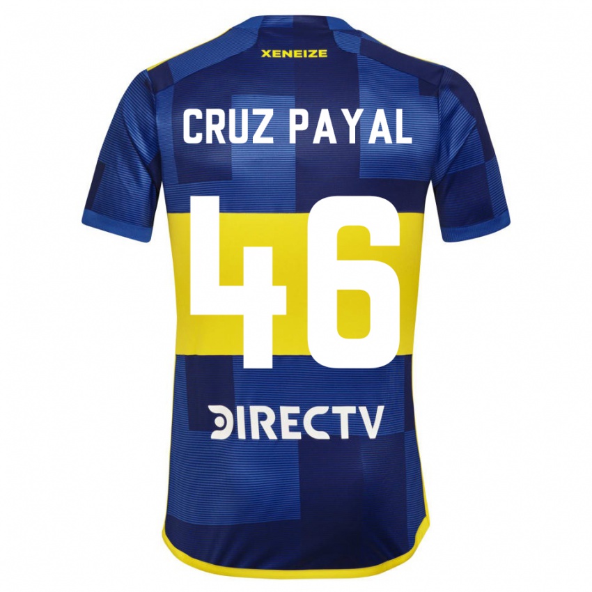 Niño Camiseta Juan Cruz Payal #46 Azul Amarillo 1ª Equipación 2024/25 La Camisa Chile