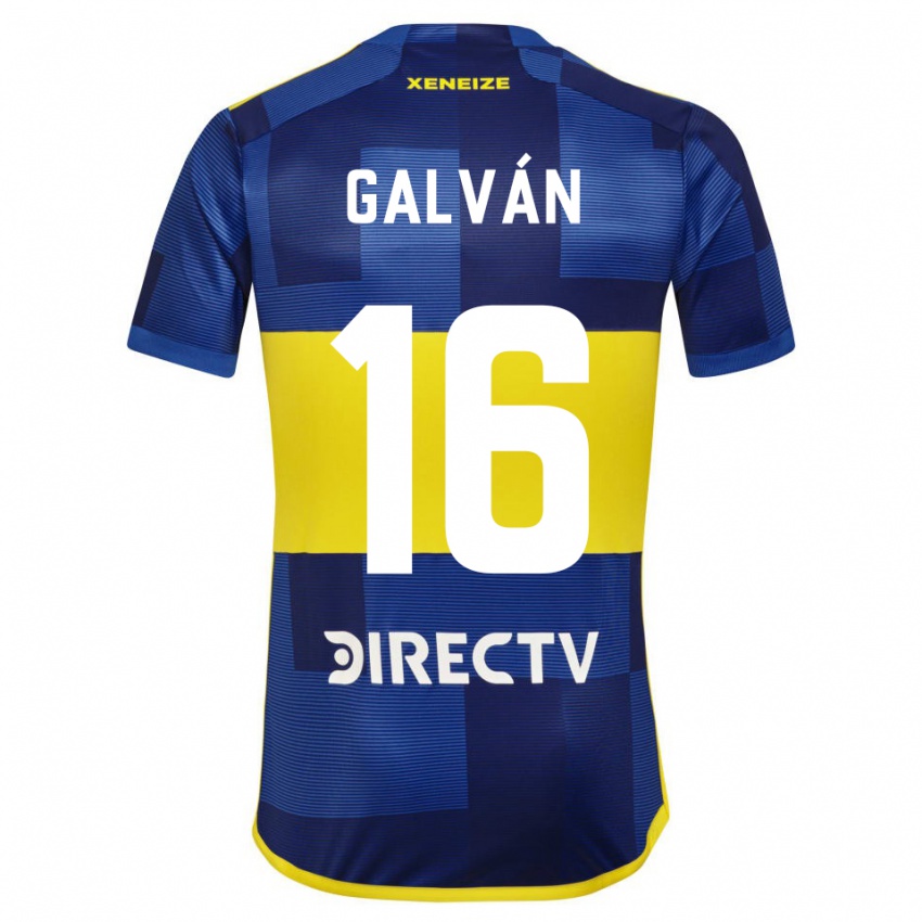 Niño Camiseta Lucas Galván #16 Azul Amarillo 1ª Equipación 2024/25 La Camisa Chile