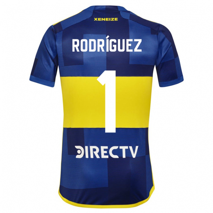 Niño Camiseta Fernando Rodríguez #1 Azul Amarillo 1ª Equipación 2024/25 La Camisa Chile