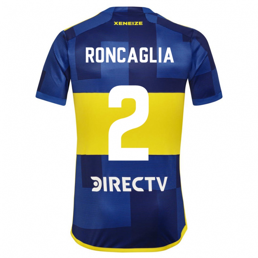 Niño Camiseta Facundo Roncaglia #2 Azul Amarillo 1ª Equipación 2024/25 La Camisa Chile