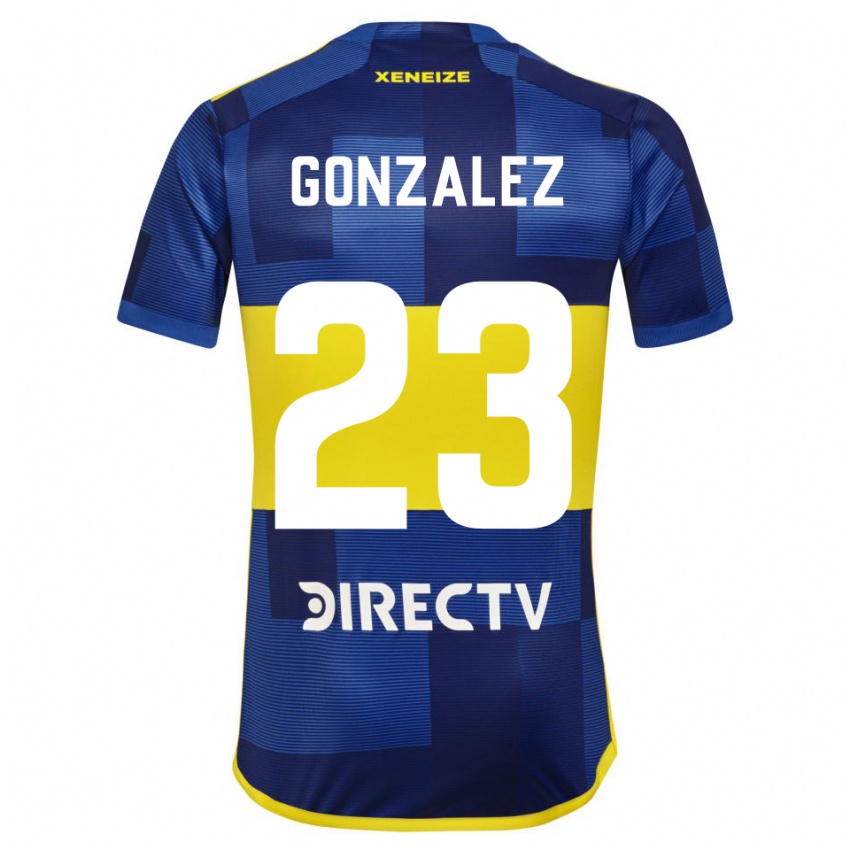 Niño Camiseta Diego Gonzalez #23 Azul Amarillo 1ª Equipación 2024/25 La Camisa Chile