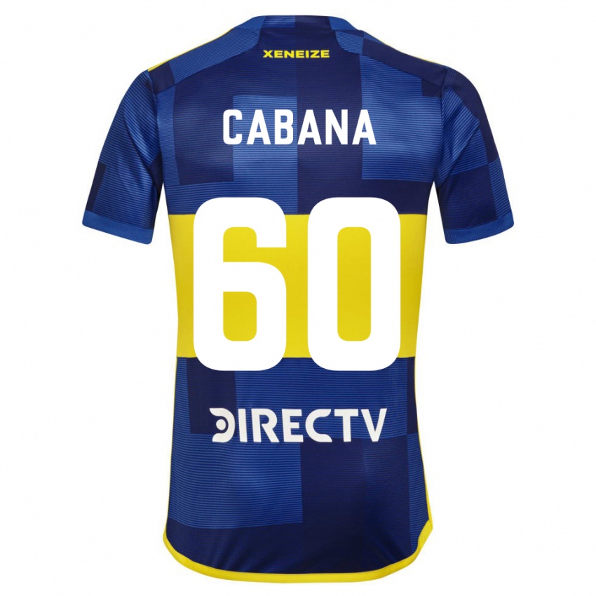 Niño Camiseta Juan Pablo Cabana #60 Azul Amarillo 1ª Equipación 2024/25 La Camisa Chile