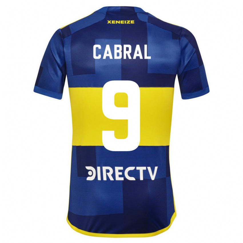 Niño Camiseta Bruno Cabral #9 Azul Amarillo 1ª Equipación 2024/25 La Camisa Chile