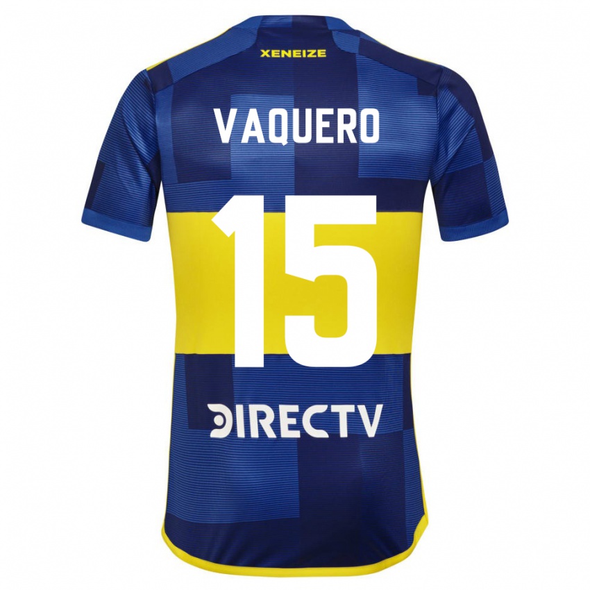 Niño Camiseta Ivan Vaquero #15 Azul Amarillo 1ª Equipación 2024/25 La Camisa Chile