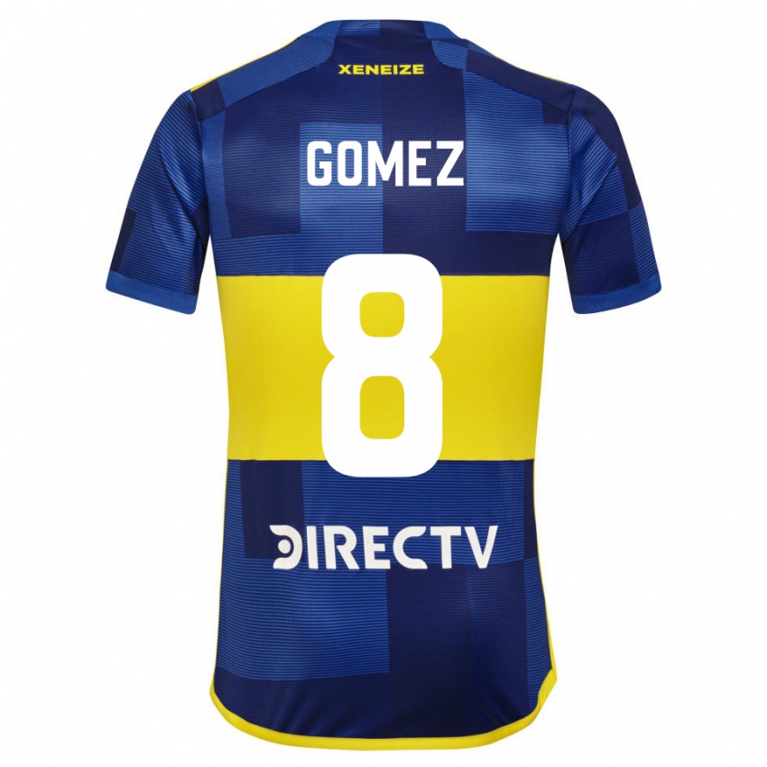 Niño Camiseta Camila Gomez Ares #8 Azul Amarillo 1ª Equipación 2024/25 La Camisa Chile