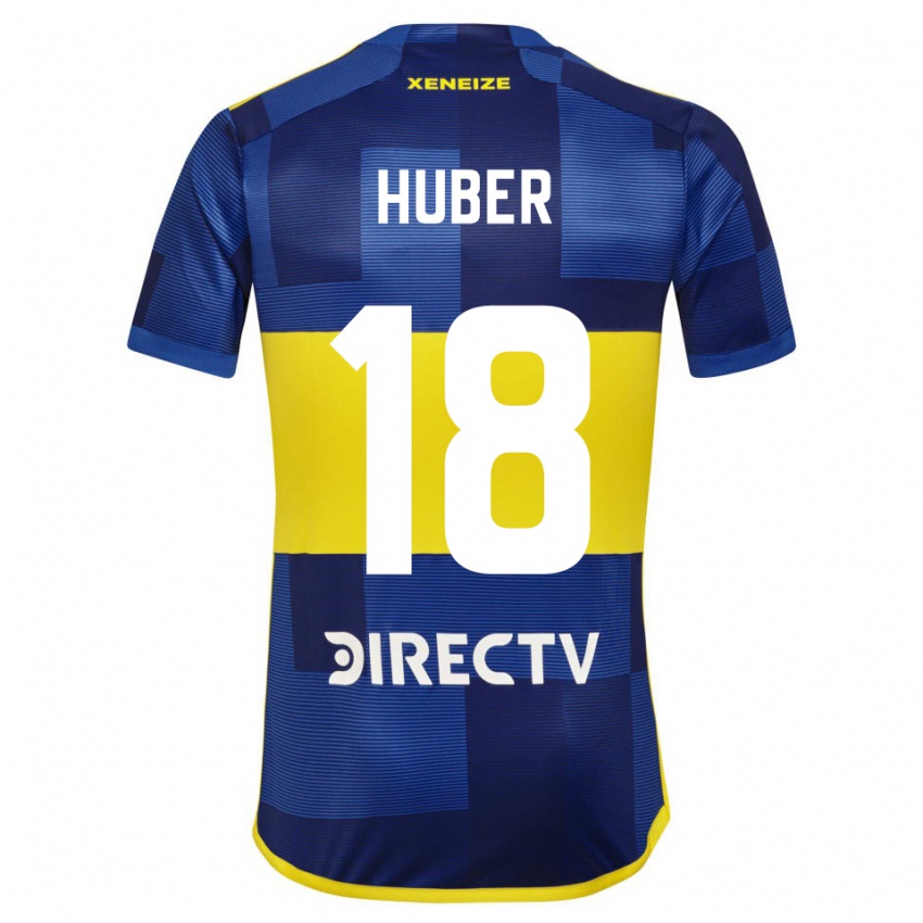 Niño Camiseta Clarisa Huber #18 Azul Amarillo 1ª Equipación 2024/25 La Camisa Chile