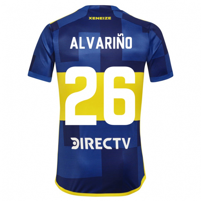 Niño Camiseta Alexis Alvariño #26 Azul Amarillo 1ª Equipación 2024/25 La Camisa Chile