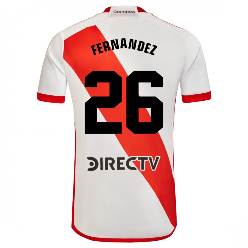 Niño Camiseta Nacho Fernández #26 Blanco Rojo 1ª Equipación 2024/25 La Camisa Chile