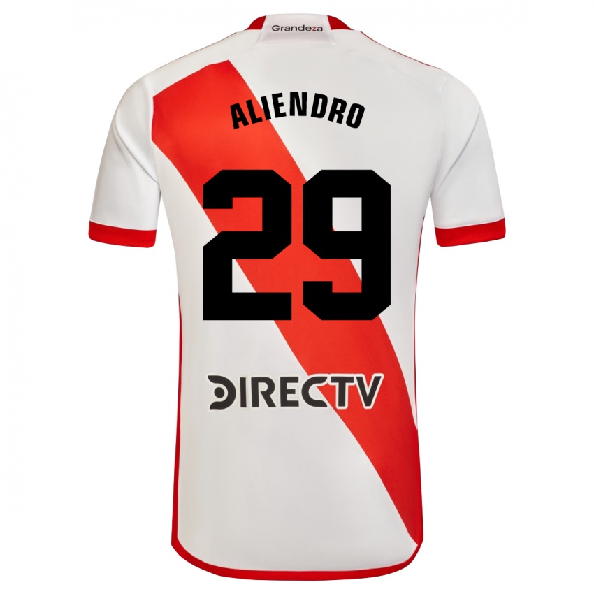 Niño Camiseta Rodrigo Aliendro #29 Blanco Rojo 1ª Equipación 2024/25 La Camisa Chile