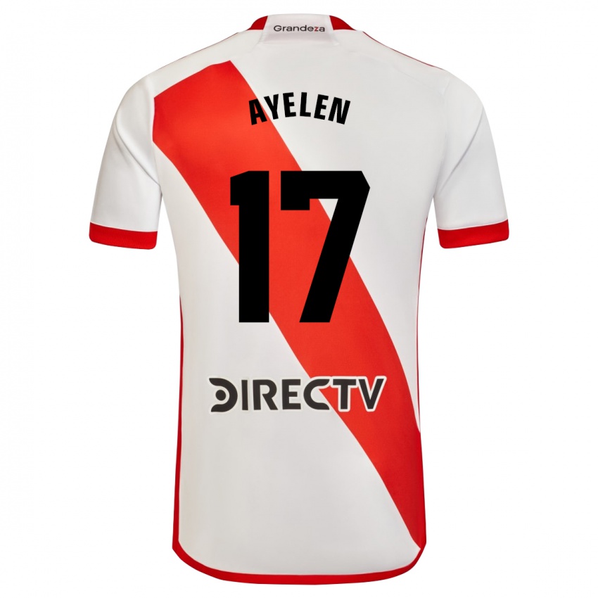 Niño Camiseta Stephanie Ayelén Melgarejo #17 Blanco Rojo 1ª Equipación 2024/25 La Camisa Chile