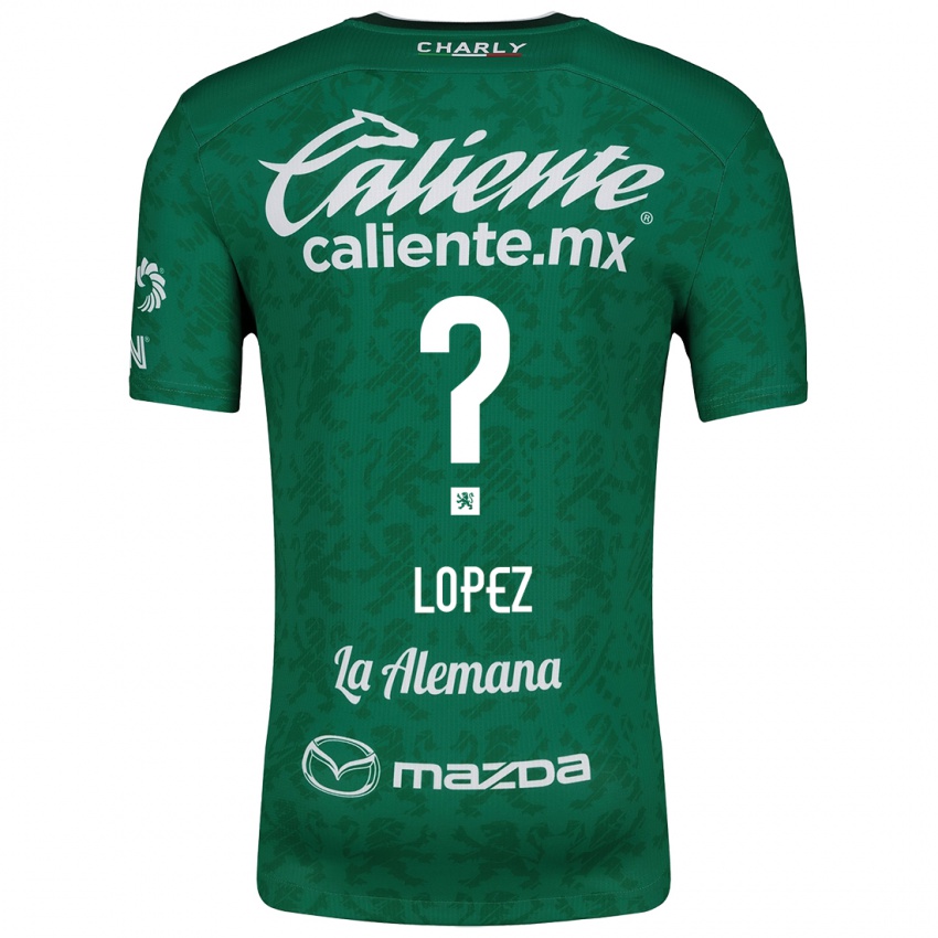 Niño Camiseta Nicolas Lopez #0 Verde Blanco 1ª Equipación 2024/25 La Camisa Chile